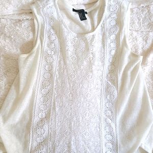 White lace shirt